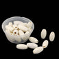 Wooden Beads 20x10 MM (25 Grams, 30 Pieces) Hole:3 MM Drum Ivory White For Jewellery Making DIY Arts Crafts [ac-bds-00049-m26]