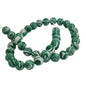 Imitation Jewellery Making Stone Beads 10 MM (1 String, 35-38 Beads) Hole:1 MM Round Green White Synthetic For DIY Arts Crafts [ac-bds-00088-m21]