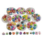 Polymer Clay Beads 8 to 14 MM (10 Themes, 40+ Styles, 200 Pieces) Hole:1 to 1.6 MM Range Mixed Shapes Multicolor For Jewellery Making Kids DIY Arts Crafts [ac-bds-00126-combo1]