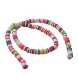 Partly Glow In The Dark Small Polymer Clay Beads (1 String, 200+ Beads) 6x0.5-1 MM 16 Inch 2 MM Hole Flat Round Disc For DIY Jewellery Making [ac-bds-00126-m13]