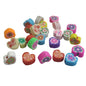 Polymer Clay Beads 8 to 10 MM (25 PCs, Assorted) Hole:1.5 MM Heart Flower Multicolor For Jewellery Making Kids DIY Arts Crafts [ac-bds-00126-m9]