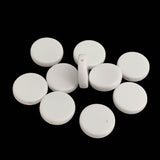 Acrylic Beads 19x5 MM (20 Pieces) Hole:2 MM Flat Round White For Jewellery Making DIY Arts Crafts [ac-bds-00127-m13]