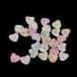 Acrylic Beads Crackle Style 10x9 MM (55-60 PCs, 25 GMs) Hole:1.75 MM Heart Mixed Colors For Jewellery Making DIY Arts Crafts [ac-bds-00127-m15]