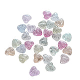 Acrylic Beads Crackle Style 10x9 MM (55-60 PCs, 25 GMs) Hole:1.75 MM Heart Mixed Colors For Jewellery Making DIY Arts Crafts [ac-bds-00127-m15]
