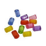 Stuffed Acrylic Beads 12x8 MM (55+ PCs, 25 GMs Wt) Hole:2 MM Cylinder Mixed Colors For Jewellery Making DIY Arts Crafts [ac-bds-00127-m20]