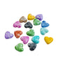 Acrylic Beads 16x15x7 MM (43-45 PCs, 50 GMs Wt) Hole:2.5 MM Heart Mixed Colors Shaded For Jewellery Making DIY Arts Crafts [ac-bds-00127-m27]