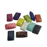 Acrylic Beads 22x13x8 MM (20 Pieces) Hole:1.5 MM Rectangle Mixed Colors For Jewellery Making DIY Arts Crafts [ac-bds-00127-m29]