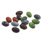 Acrylic Beads 12x7 MM (60+ PCs, 25 GMs Wt) Hole:1.5 MM Oval Mixed Colors Shaded For Jewellery Making DIY Arts Crafts [ac-bds-00127-m30]