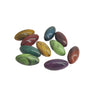 Acrylic Beads 20x9 MM (45+ PCs, 50 GMs Wt) Hole:1.5 MM Oval Mixed Colors Shaded For Jewellery Making DIY Arts Crafts [ac-bds-00127-m31]