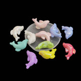 Acrylic Beads 20x12x8 MM (30+ PCs, 25 GMs Wt) Hole:1.4 MM Dolphin Mixed Colors For Jewellery Making DIY Arts Crafts [ac-bds-00127-m34]