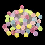Frosted Acrylic Beads 8 MM ( 95-100 Pieces, 25 Grams Wt) Round Mixed Colors Hole:2 MM For Jewellery Making DIY Crafts [ac-bds-00127-m9]