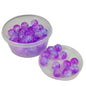 Crackle Style Acrylic Beads 8x7 MM (25 GMs, 80+ Pieces) Hole Size 1.75 MM Violet Round For Jewellery Making DIY Arts Crafts [ac-bds-00134-m8]