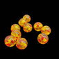 Resin Beads 12x11 MM (10 Pieces) Hole:1.5 to 3 MM Round Golden Red Amber For Jewellery Making DIY Arts Crafts [ac-bds-00140-m2]