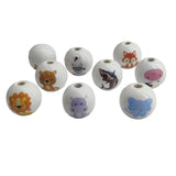 Wooden Cartoon Animal Beads 16x15 MM Hole:3.5 MM Round For Jewellery Making DIY Arts Crafts [ac-bds-00145]