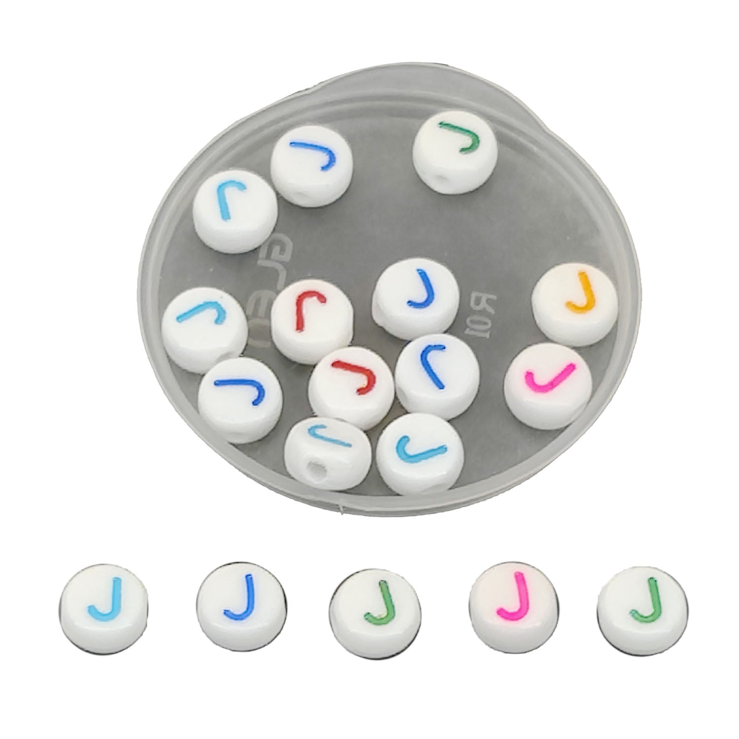 Acrylic Letter Alphabet Beads 7x3.5 MM Hole Size 1 MM Flat Round Mixed Colors For Bracelet Jewellery Making DIY Crafts Keychains Decoration