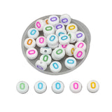 Acrylic Letter Alphabet Beads 7x3.5 MM Hole Size 1 MM Flat Round Mixed Colors For Bracelet Jewellery Making DIY Crafts Keychains Decoration
