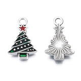 Mini Christmas Tree Enamel Charms (10 Pieces) 20x13x3 MM Green Metal Alloy Pendants For Jewellery Making Decoration Crafts [ac-charm-00002-m1]
