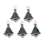 Mini Christmas Tree Enamel Charms (10 Pieces) 20x13x3 MM Green Metal Alloy Pendants For Jewellery Making Decoration Crafts [ac-charm-00002-m1]