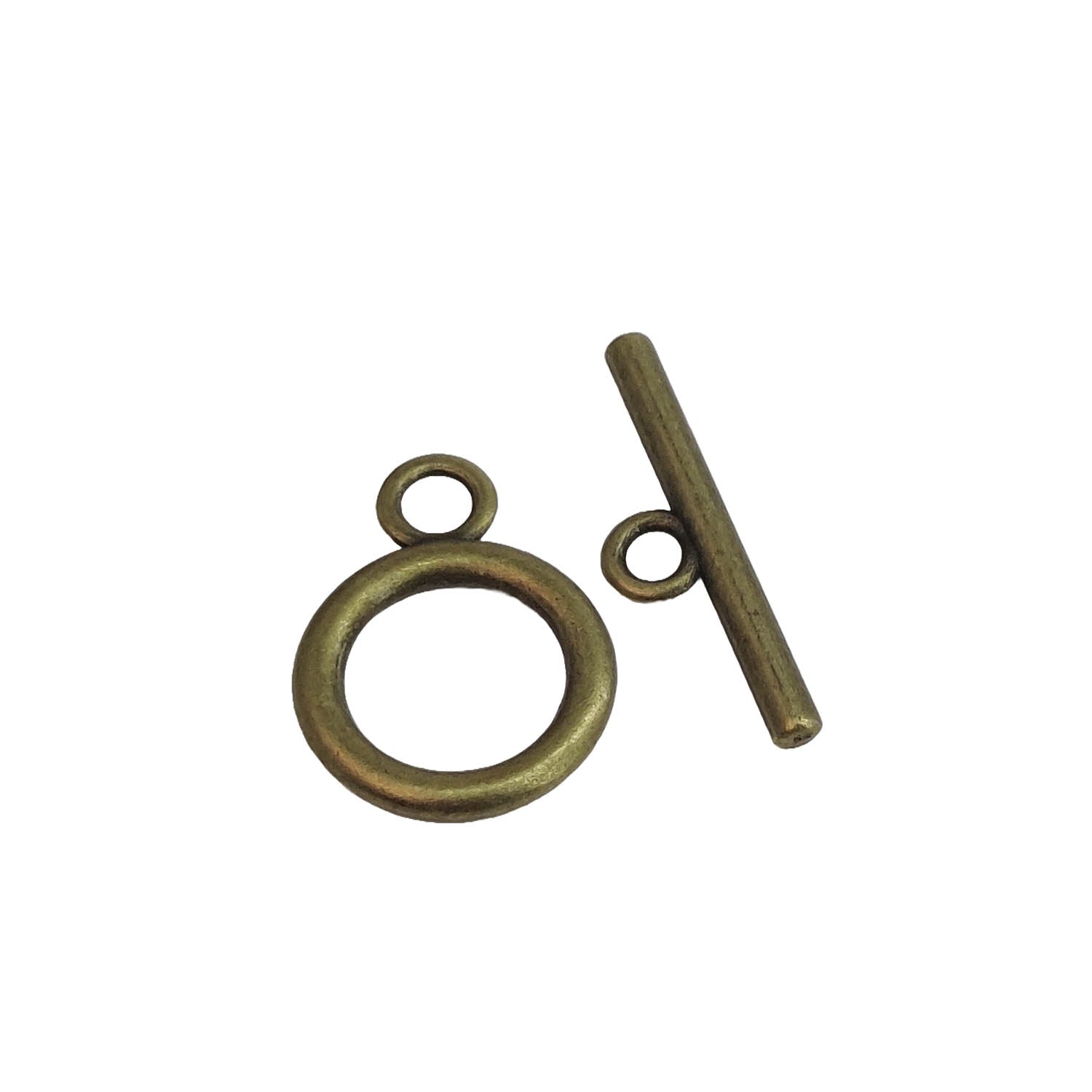 Metal Alloy Toggle Clasps (5 Pieces) 18x14 MM Round Antique Bronze Color For Jewellery Making [ac-jwlsupp-00001-m12]
