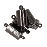 Brass Magnetic Clasp 16x7 MM (5 Pieces) Black Metal Color Cylinder For Jewellery Making [ac-jwlsupp-00005-m7]