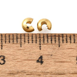 Tarnish Resistant 304-Stainless Steel Crimp Bead Covers (10 PCs) 4x3x2 MM Gold Color For Jewellery Making [ac-jwlsupp-00012-m1]