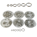 Iron Double Loop Split Jump Rings 4 to 10 MM Range 1.4 MM Thick (250+ Pieces, 25 Grams Wt) Bright Silver Color For Jewellery Making Crafts [ac-jwlsupp-00015-m26]
