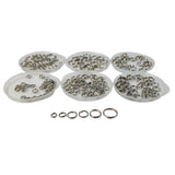 Iron Double Loop Split Jump Rings 4 to 10 MM Range 1.4 MM Thick (250+ Pieces, 25 Grams Wt) Bright Silver Color For Jewellery Making Crafts [ac-jwlsupp-00015-m26]