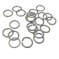 Stiff Chromium Plated Jump Rings 10-11 x 1.3 MM 18 Gauge (60+ PCs, 25 GMs) MS Mild Steel Round Silver Color For Key Chains Jewellery Making DIY Crafts