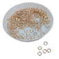 Iron Jump Rings 4x0.7 MM (10 Grams, 225+ Pieces) Light Rose Gold Color For Jewellery Making Crafts [ac-jwlsupp-00015-m7-sub1]