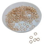 Iron Jump Rings 4x0.7 MM (10 Grams, 225+ Pieces) Light Rose Gold Color For Jewellery Making Crafts [ac-jwlsupp-00015-m7-sub1]