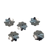 Tarnish Resistant 304-Stainless Steel Bead Caps (10 Pieces) 10x2 MM Silver Color Flower For Jewellery Making Decoration Crafts [ac-jwlsupp-00016-m2]