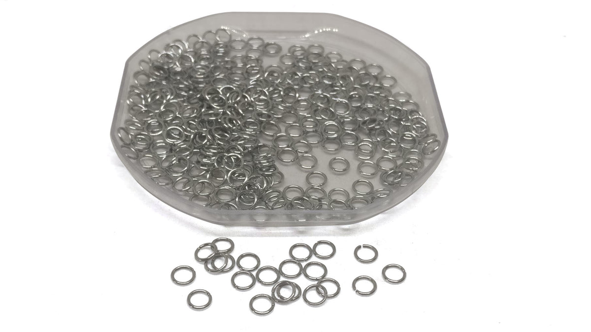 Tarnish Resistant 304-Stainless Steel Jump Rings 3x0.5 MM (425+ Pieces, 5 Grams) Silver Color For Jewellery Making