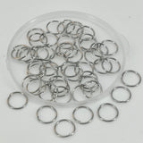 Tarnish Resistant 304-Stainless Steel Jump Rings 8x0.7 MM (65+ Pieces, 5 Grams) Silver Color For Jewellery Making [ac-jwlsupp-00017-m4]