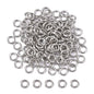 Tarnish Resistant 304-Stainless Steel Jump Rings 5x1 MM (125+ Pieces, 10 Grams) Silver Color For Jewellery Making [ac-jwlsupp-00017-m6]