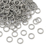 Tarnish Resistant 304-Stainless Steel Jump Rings 7x1 MM (100 Pieces, 10 Grams) 18 Gauge Silver Color For Jewellery Making [ac-jwlsupp-00017-m8]