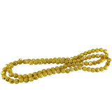 Micro Plated Metal Beads 4 MM (1 String, 90 to 100 Beads) Hole 0.5 MM Gold Color Round For Jewellery Making [ac-jwlsupp-00032-m4]
