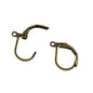 Brass Lever-Back Earring Hooks 15x10 MM (10 Pieces) Antique Bronze Color For Jewellery Making  [ac-jwlsupp-00033-m15]