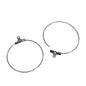 Tarnish Resistant 304-Stainless Steel Hoop Earring Hook 31x0.6 MM (10 Pieces) Round Silver Color For Jewellery Making [ac-jwlsupp-00034-m12]