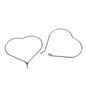 Tarnish Resistant 304-Stainless Steel Hoop Earring Hook 40x0.7 MM (10 Pieces) Heart Silver Color For Jewellery Making [ac-jwlsupp-00034-m13]