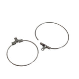 Tarnish Resistant 304-Stainless Steel Hoop Earring Hook 26x0.8 MM (10 Pieces) Round Silver Color For Jewellery Making [ac-jwlsupp-00034-m16]
