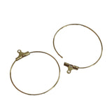 Tarnish Resistant 304-Stainless Steel Hoop Earring Hook 31x0.7 MM (10 Pieces) Round Gold Color For Jewellery Making [ac-jwlsupp-00034-m17]