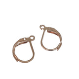 Tarnish Resistant 304-Stainless Steel Leverback Earring Hook 16x10 MM (10 Pieces) Rose Gold Color For Jewellery Making [ac-jwlsupp-00034-m19]
