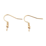 Tarnish Resistant 316-Surgical Stainless Steel Earring Hooks (10 PCs) 21x20 MM Gold Color Earwires For Jewellery Making [ac-jwlsupp-00034-m25]
