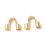 Tarnish Resistant 304-Stainless Steel Wire Guards (10 Pieces) 6x5x2 MM Gold Color End Lock Guardians For Jewellery Making [ac-jwlsupp-00041-m2]