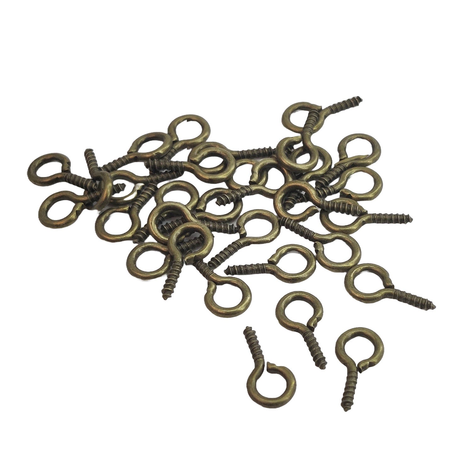 Screw Pin Pegs Bails (10 Grams, 35-40 PCs) 12x6x1.5 MM Screw Antique Bronze Color For Jewellery Making [ac-jwlsupp-00044-m2]