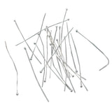 304-Stainless Steel Ball Head Pins 70x0.5 MM (10 Grams, 65+  Pieces) 24 Gauge Tarnish Resistant Silver Color For Jewellery Making Crafts