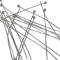 304-Stainless Steel Ball Head Pins 70x0.5 MM (10 Grams, 65+  Pieces) 24 Gauge Tarnish Resistant Silver Color For Jewellery Making Crafts