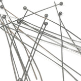 304-Stainless Steel Ball Head Pins 70x0.5 MM (10 Grams, 65+  Pieces) 24 Gauge Tarnish Resistant Silver Color For Jewellery Making Crafts