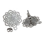 Tarnish Resistant 304-Stainless Steel Earring Studs Bases With Stoppers (4 Pieces) 15 MM Flower Silver Color For Jewellery Making [ac-jwlsupp-00047-m12]