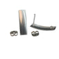 Tarnish Resistant 304-Stainless Steel Earring Studs Bases With Stoppers (4 Pieces) 20x6 MM Rectangle Silver Color For Jewellery Making [ac-jwlsupp-00047-m2]